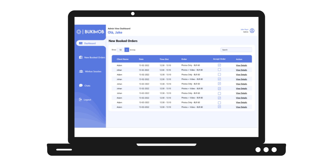 Advanced Feature-Based Online System for Photography Booking and Management platform screen 2
